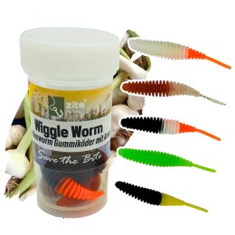 Zite Fishing Wiggle Worm Knoblauch 5,5cm 10Stk.