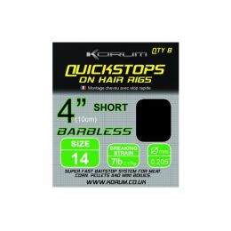 Korum Hair Rigs with Quickstop Gr.14 15´´ 8 Stk