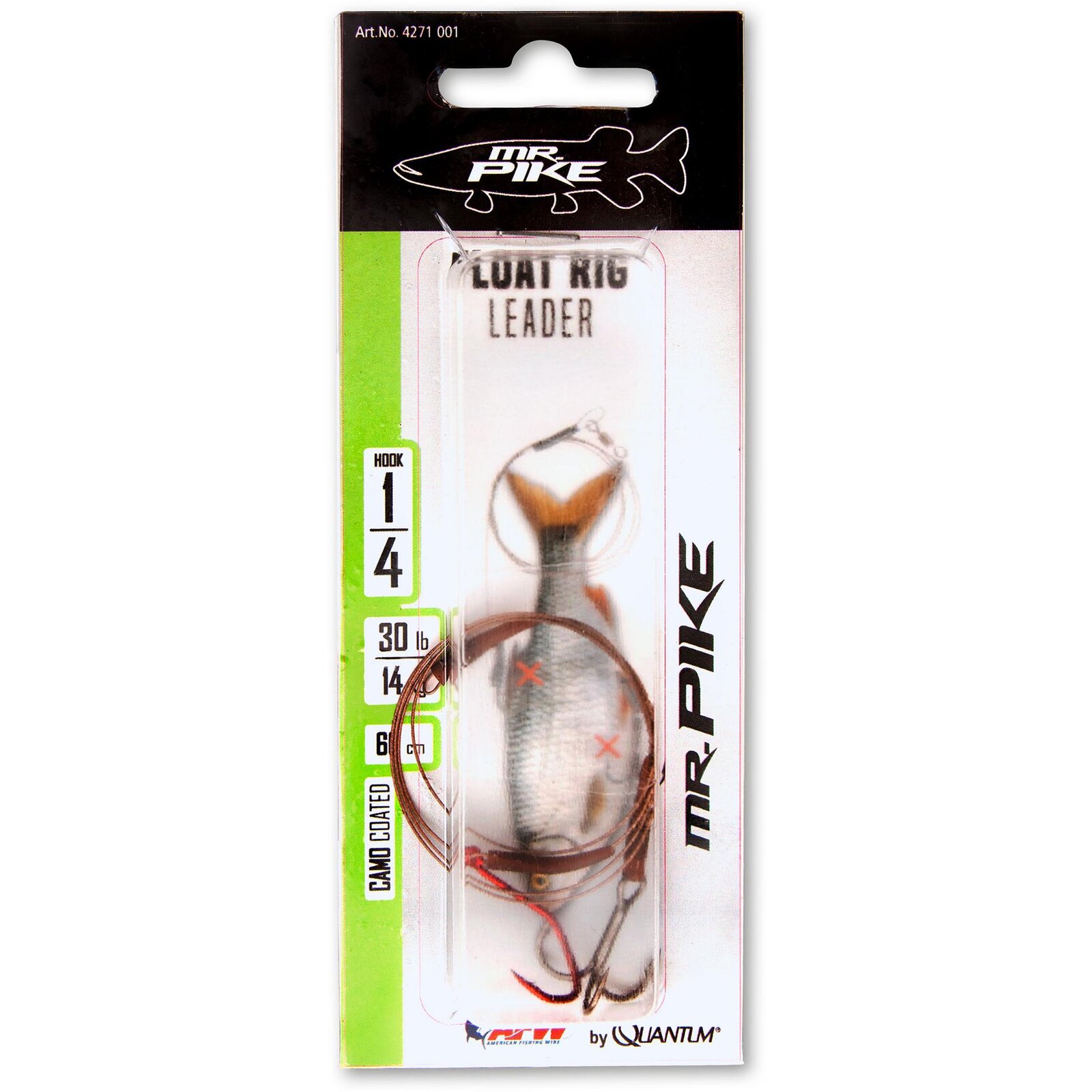 Mr. Pike #2 Float Rig Leader camou 14kg,30lbs