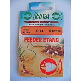 Sensas Vorfachhaken Feeder Etang 3411 10Stk. #14 0,12mm
