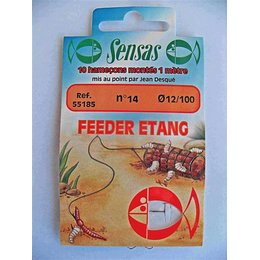 Sensas Vorfachhaken Feeder Etang (3411) 10Stk. Gr.18 0,10mm