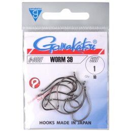Gamakatsu Worm 39 schwarz 10Stk.