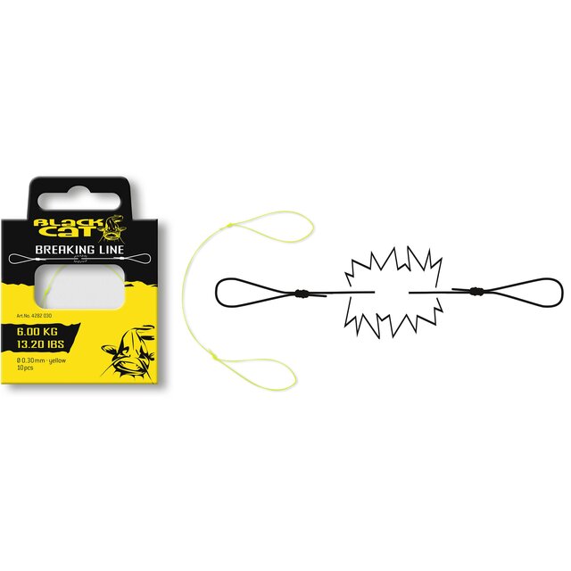 Black Cat Breaking Line gelb 10Stk. 7,1kg 0,35mm 